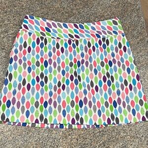Cutter & Buck CB Dry Tech Colorful Leaf Pattern Women's Skort - size 4